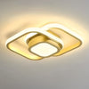 Luminária de Teto Plafon Sobrepor em Led Quadrado Duplo para Quarto Sala Plafon - 0010 Viva Lumi Dourado Quente 
