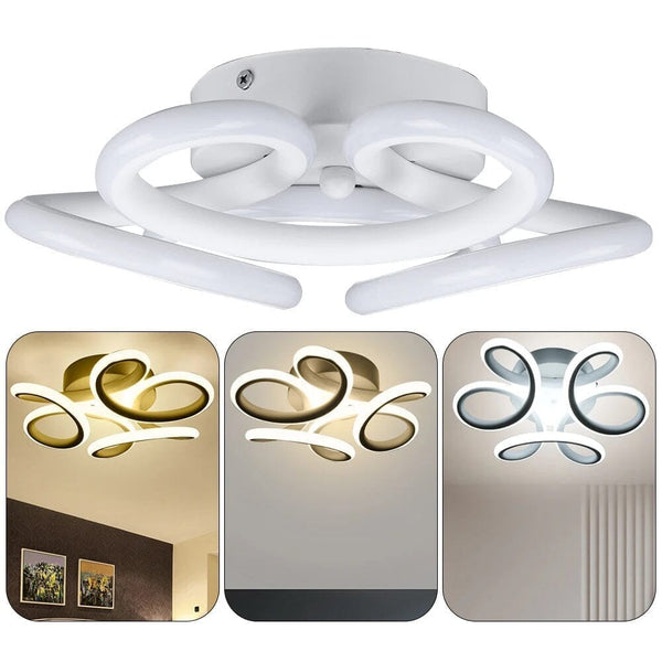 Luminária de Teto Plafon Sobrepor Flower para Quarto Sala (26cm) Plafon - 0014 Viva Lumi 