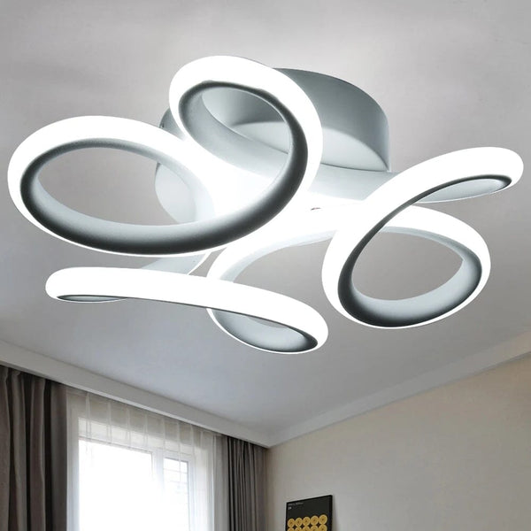 Luminária de Teto Plafon Sobrepor Flower para Quarto Sala (26cm) Plafon - 0014 Viva Lumi Branca Fria 