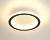 Luminária de Teto Plafon Sobrepor Solari LED Interno e Externo para Quarto Sala Plafon - 0017 Viva Lumi Quente Circular Preto