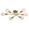 Lustre Luminária de Teto Sputnik Dourado (06 lâmpadas) Lustre - 0002 Viva Lumi 