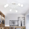 Lustre Luminária de Teto Sputnik Dourado (06 lâmpadas) Lustre - 0002 Viva Lumi Branco - 70cm 