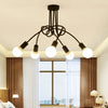 Lustre Luminária de Teto Sputnik Entrelaçado (3 e 5 hastes) para Quarto Sala Lustre - 0004 Viva Lumi 05 hastes Preto 