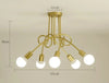 Lustre Luminária de Teto Sputnik Entrelaçado (3 e 5 hastes) para Quarto Sala Lustre - 0004 Viva Lumi 