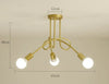 Lustre Luminária de Teto Sputnik Entrelaçado (3 e 5 hastes) para Quarto Sala Lustre - 0004 Viva Lumi 