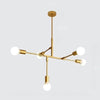 Lustre Nórdico Minimalista Style [Iluminação - Lustre] - Lustre Nórdico Minimalista Style Viva Lumi Dourado 