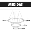 Lustre Pendente 3 Anéis LED [Iluminação - Lustre] - Lustre Pendente 3 Anéis LED Viva Lumi 