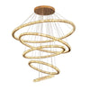Lustre Pendente 5 Anéis LED [Iluminação - Lustre] - Lustre Pendente 5 Anéis LED Viva Lumi Dourado 