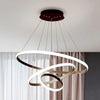 Lustre Pendente Circular Triplo em Led para Sala Jantar Lustre - 0024 Viva Lumi Preto 38x30x20cm Frio 