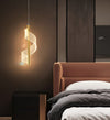 Lustre Pendente de Luxo em Espiral Acrílico Pendente - 0013 Viva Lumi Dourado Luz Quente 01 Unidade