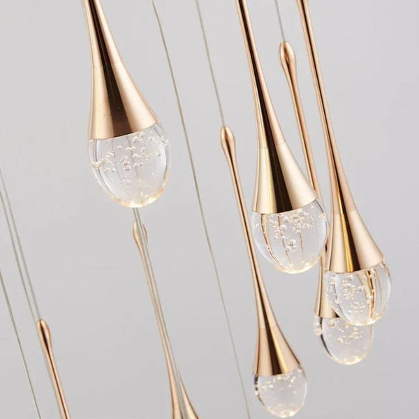 Lustre Pendente de Luxo em Gota Crystals Pendente - 0015 Viva Lumi 