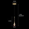 Lustre Pendente de Luxo em Gota Crystals Pendente - 0015 Viva Lumi 