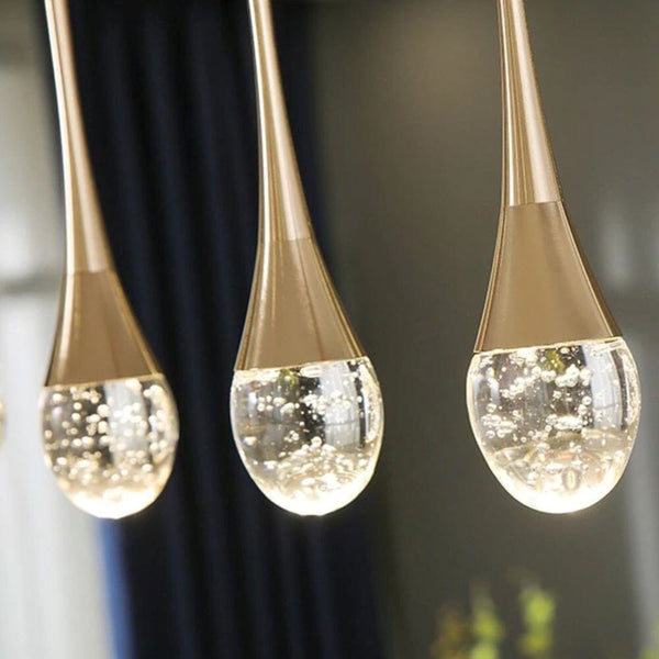 Lustre Pendente de Luxo em Gota Crystals Pendente - 0015 Viva Lumi 
