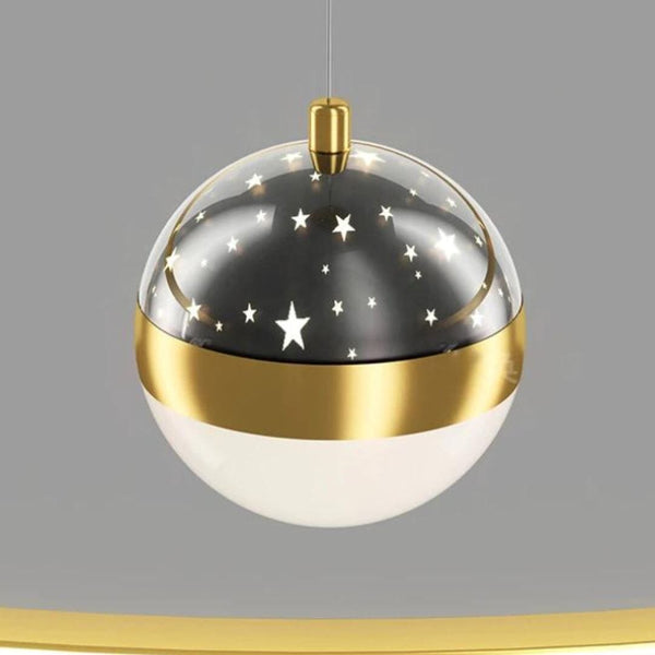 Lustre Pendente Luxuoso Circular Duplo em Led Lustre - 0012 Viva Lumi 