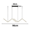 Lustre Pendente Minimalista Wave Line Led - 90cm Lustre - 0026 Viva Lumi 