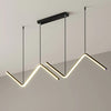 Lustre Pendente Minimalista Wave Line Led - 90cm Lustre - 0026 Viva Lumi 