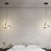 Lustre Pendente Nórdico Minimalista Eternal Pendente - 0019 Viva Lumi Preto Quente 02 Unidades
