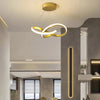 Lustre Pendente Oregon Led para Sala Quarto Lustre - 0017 Viva Lumi Dourado Quente 