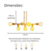 Lustre Pendente Rubi Moderno [Iluminação - Lustre] - Lustre Nórdico Minimalista Rubi Viva Lumi 