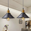 Lustre Pendente Vintage Retrô para Quarto Cozinha Balcão Pendente - 0024 Viva Lumi Preto e Dourado Kit 02 Unidades 