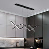 Lustre Pendente Wave Line II em Led Lustre - 0019 Viva Lumi Preto Quente 