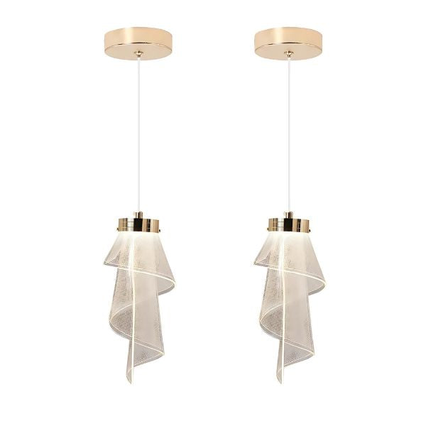 Pendente Cristal Acrílico Véu [Iluminação - Pendente] - Pendente Cristal Acrílico Véu Viva Lumi 2 R$38 OFF 