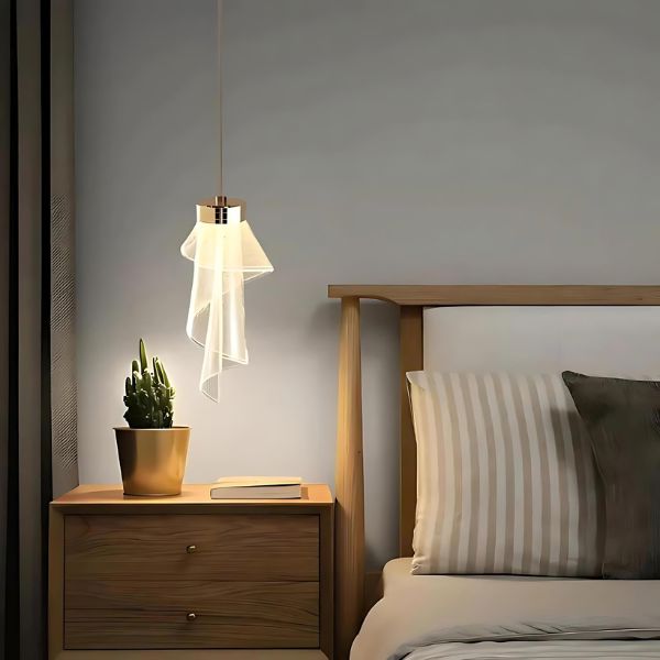 Pendente Cristal Acrílico Véu [Iluminação - Pendente] - Pendente Cristal Acrílico Véu Viva Lumi 