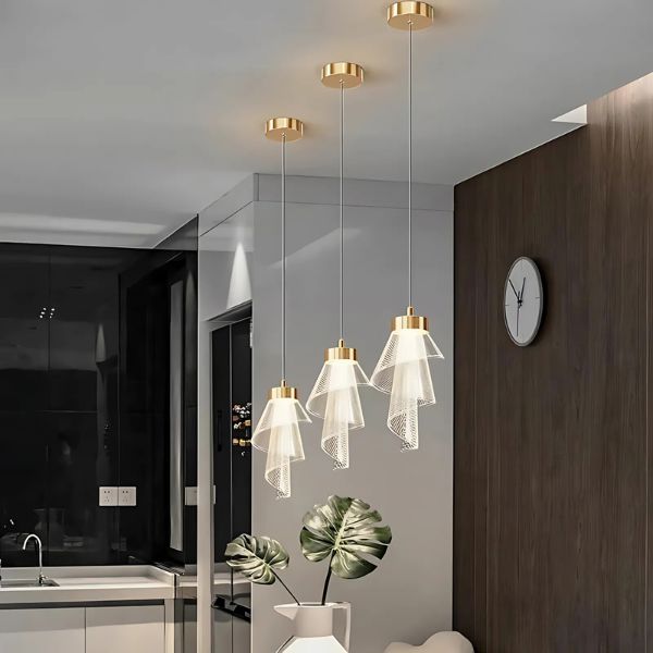Pendente Cristal Acrílico Véu [Iluminação - Pendente] - Pendente Cristal Acrílico Véu Viva Lumi 