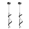 Pendente Espiral Minimalista [Iluminação - Pendente] - Pendente Espiral Minimalista Viva Lumi Preto 2 R$68 OFF 