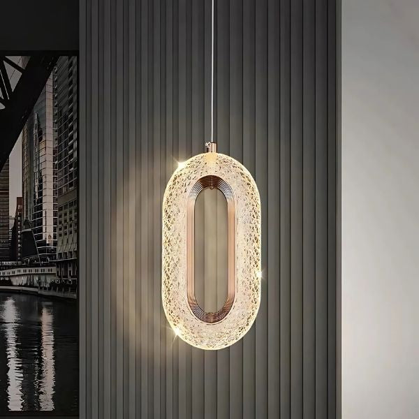 Pendente Luxo Cristal Oval [Iluminação - Pendente] - Pendente Luxo Cristal Oval Viva Lumi 