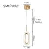 Pendente Luxo Cristal Oval [Iluminação - Pendente] - Pendente Luxo Cristal Oval Viva Lumi 