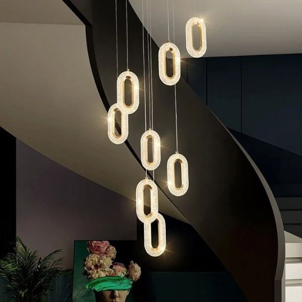 Pendente Luxo Cristal Oval [Iluminação - Pendente] - Pendente Luxo Cristal Oval Viva Lumi 