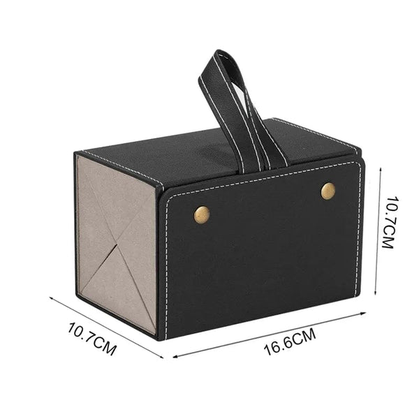 Porta Óculos - Organizador Dobrável em Couro Porta Óculos - Organizador Dobrável em Couro - Coleção Organização Viva Lumi 4 Grades Preto 