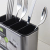 Porta Talheres em Inox - 4 Compartimentos Porta Talheres em Inox - 4 Compartimentos - Coleção Cozinha Viva Lumi 