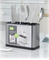 Porta Talheres em Inox - 4 Compartimentos Porta Talheres em Inox - 4 Compartimentos - Coleção Cozinha Viva Lumi 