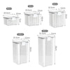Pote Hermético para Mantimentos Vedação com Trava - Kit com 3 Pote Hermético para Mantimentos Vedação com Trava - Kit com 3Pote Hermético para Mantimentos Vedação com Trava - Kit com 3. - Coleção Cozinha Viva Lumi Branco 460ML 