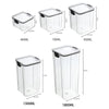 Pote Hermético para Mantimentos Vedação com Trava - Kit com 3 Pote Hermético para Mantimentos Vedação com Trava - Kit com 3Pote Hermético para Mantimentos Vedação com Trava - Kit com 3. - Coleção Cozinha Viva Lumi Preto 700ML 